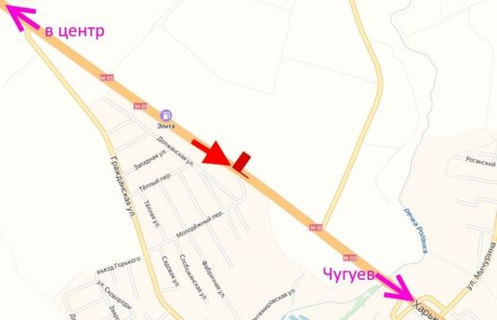 Схема рекламної площини за адресою Московский пр-т - Ростовская трасса - АЗС Аэлита-6-выезд из города