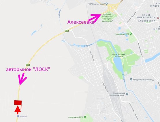 Схема рекламной плоскости по адресу Окружная дорога-478 км возле АЗС "Маршалл"- флажок№3- в ст. Алексеевки