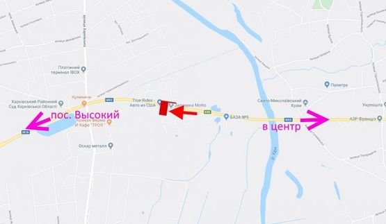 Схема рекламної площини за адресою Симферопольское шоссе-  возле АЗС Motto -флажок №1-из центра