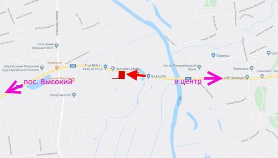 Схема рекламной плоскости по адресу Симферопольское шоссе-  возле АЗС Motto -флажок №2-из центра