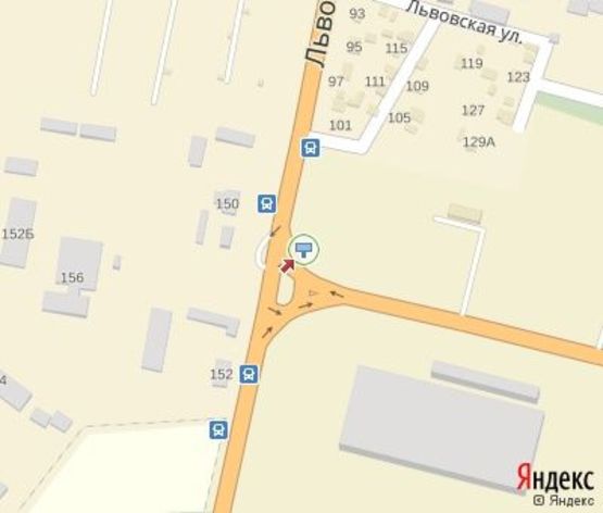 Схема рекламной плоскости по адресу Львовская ул. - Боженко ул.