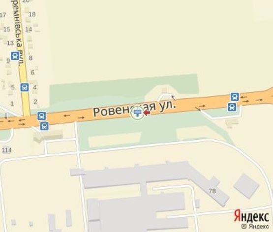 Схема рекламной плоскости по адресу Ровенская ул., (въезд в Луцк) (напротив АЗС "БРСМ", 200 м. к АЗС "Окко",направление  "Mercedes Benz" и Авторынок)