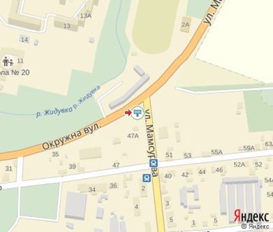 Схема рекламной плоскости по адресу Боженко ул. - Мамсурова ул. (напротив СТО,магазин "Автоцентр+")