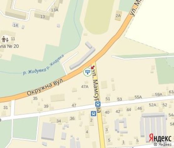 Схема рекламной плоскости по адресу Боженко ул. - Мамсурова ул. (напротив СТО,магазин "Автоцентр+")