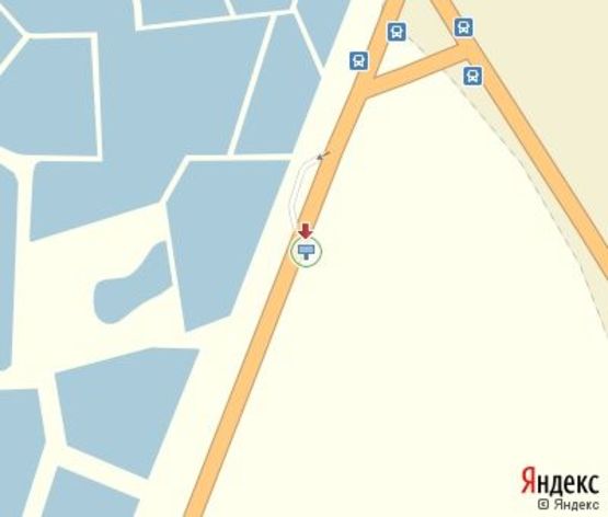 Схема рекламной плоскости по адресу Выезд из Луцка в сторону Львова (направление к парку развлечений "Загород")