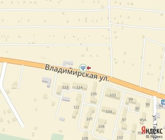 Схема рекламной плоскости по адресу Владимирская ул., (перед АЗС "WOG",напротив супермаркета "Вопак" )