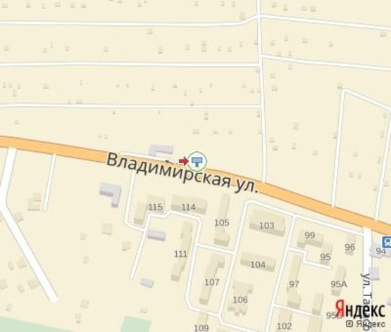 Схема рекламной плоскости по адресу Владимирская ул., (АЗС "WOG", перед супермаркетом "Вопак".300 м. до ТЦ "Наш Край")