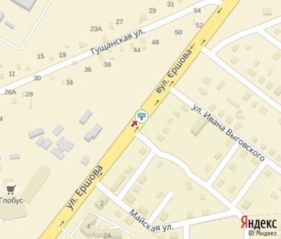 Схема рекламной плоскости по адресу Ершова ул., 39 (разделитель)