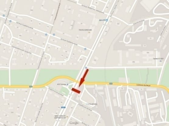 Схема рекламной плоскости по адресу пр-т. Богдана Хмельницького - вул. Шинна, з центру/ул. Г. Сталинграда - ул. Шинная, из центра, поток к ТЦ Терра, 12й квартал