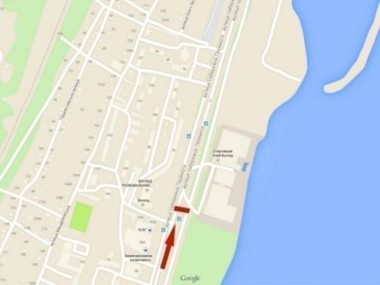 Схема рекламної площини за адресою вул. Наб. Перемоги, (СК "Восход")/ул. Наб. Победы, (СК "Восход")