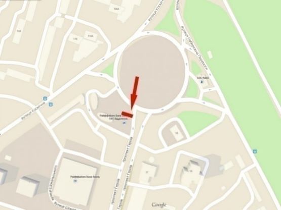 Схема рекламной плоскости по адресу ж/м Перемога, магазин "Білла", коло/ж/м Победа, магазин "Билла", круг