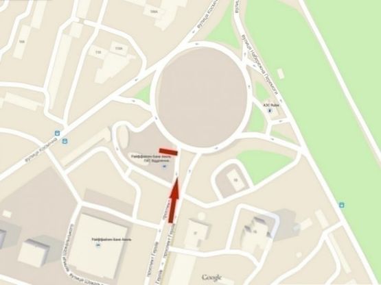 Схема рекламной плоскости по адресу ж/м Перемога, магазин "Білла", коло/ж/м Победа, магазин "Билла", круг