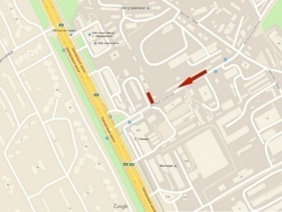 Схема рекламной плоскости по адресу вул. Космічна - Запорізьке шосе/ул. Космическая - Запорожское шоссе Торговый центр Biennale