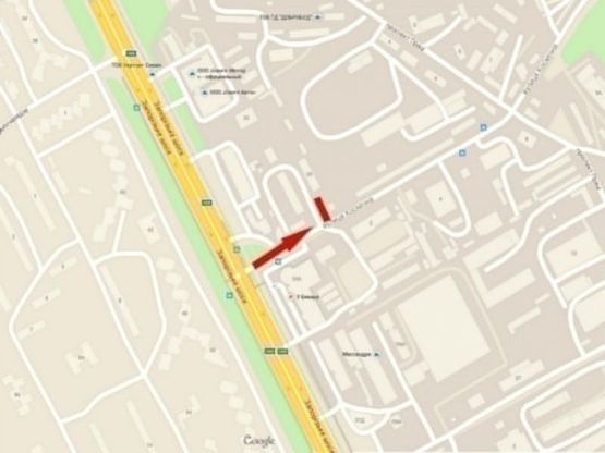 Схема рекламной плоскости по адресу вул. Космічна - Запорізьке шосе/ул. Космическая - Запорожское шоссе Торговый центр Biennale