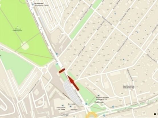 Схема рекламной плоскости по адресу Запорізьке шосе, МЖК "Зоряний", 6,2х3,2/Запорожское шоссе, МЖК "Зоряный", 6,2х3,2, ТЦ Дафи, МакДональдс