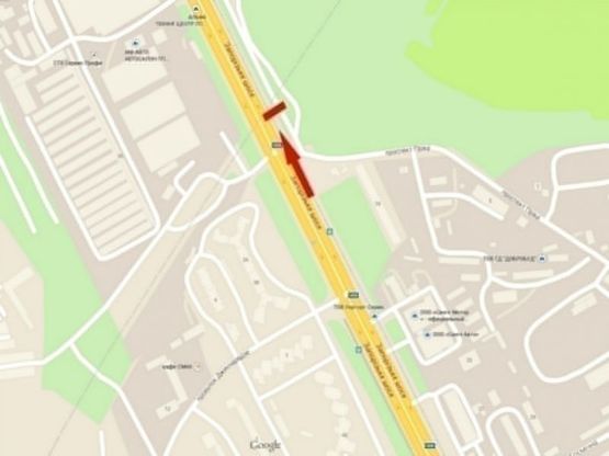 Схема рекламной плоскости по адресу Запорізьке шосе, (квіти Дніпропетровська)/Запорожское шоссе, (цветы Днепропетровска)