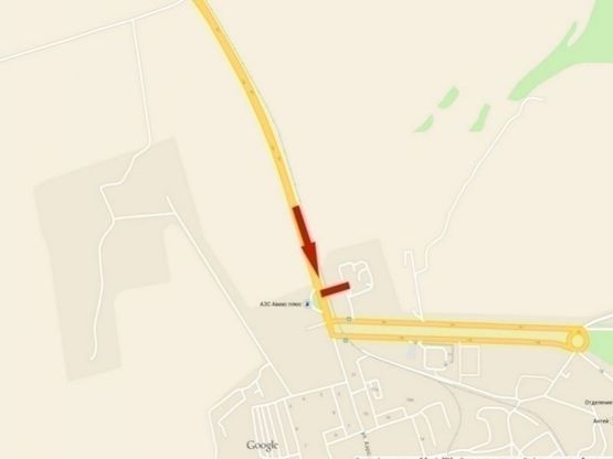 Схема рекламной плоскости по адресу вул. Яснополянська - траса на Аеропорт/ул. Яснополянская - трасса на Аэропорт, поворот на площадь аэропорта Днепр