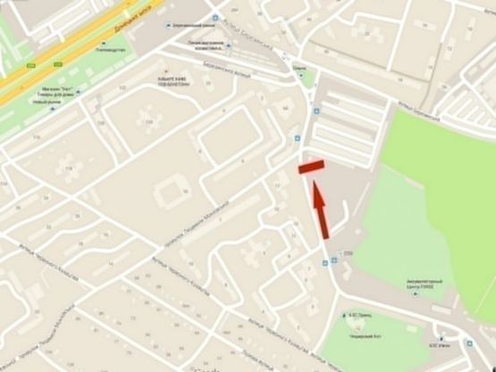 Схема рекламної площини за адресою вул. Марії Лисиченко, автостоянка/ул. Героев Гражданской войны, автостоянка