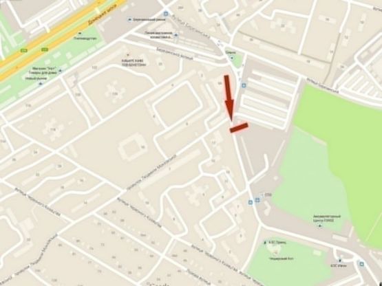 Схема рекламной плоскости по адресу вул. Марії Лисиченко, автостоянка/ул. Героев Гражданской войны, автостоянка