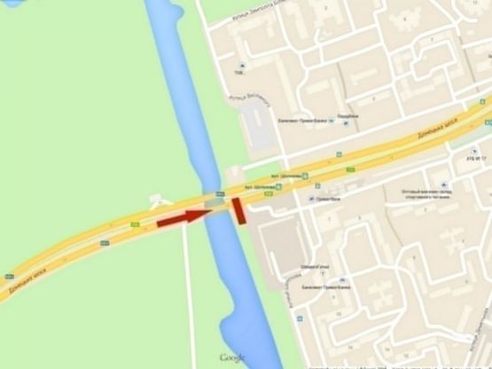 Схема рекламної площини за адресою Донецьке шосе - Кайдацький міст (з'їзд)/Донецкое шоссе - Кайдакский мост (съезд)