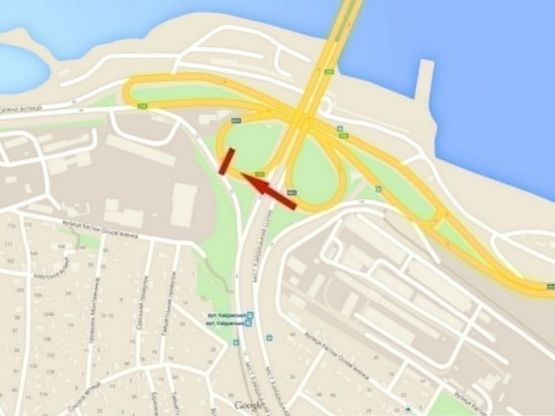 Схема рекламної площини за адресою Кайдацький міст - АЗС, розподілювач (з'їзд на Правий берег)/Кайдакский мост - АЗС, разделитель (съезд на Правый берег)