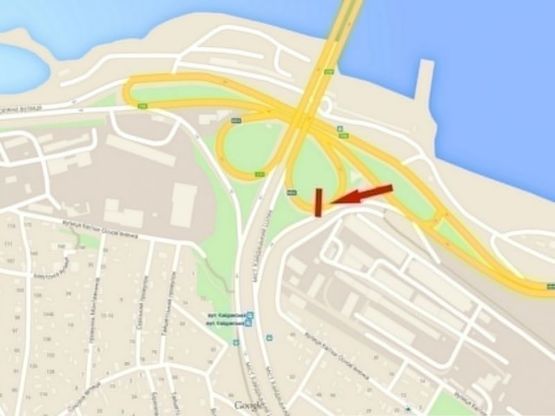 Схема рекламной плоскости по адресу Кайдацький міст - пр. Свободи, розподілювач (в'зд на Лівий берег )/Кайдакский мост - пр. Свободы, разделитель(въезд на Левый берег )