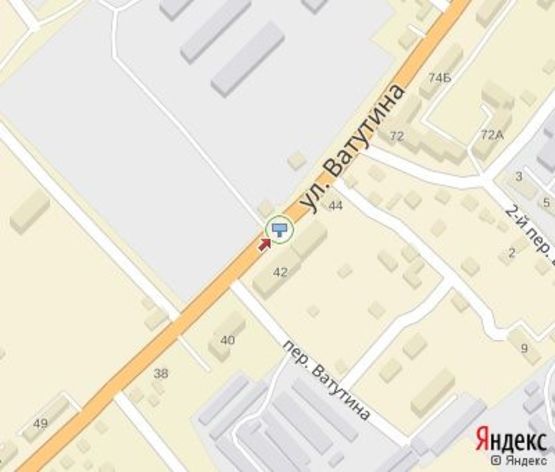 Схема рекламної площини за адресою Ватутина ул., (около базара)