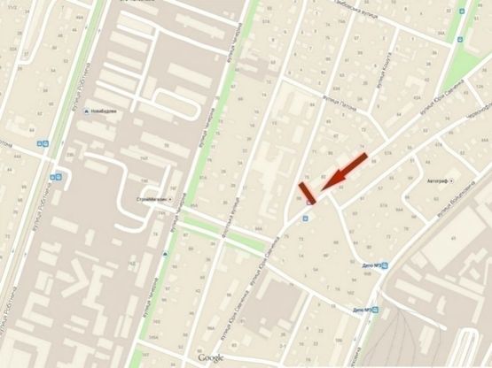 Схема рекламної площини за адресою вул. Савченка - вул. Філософська /ул. Савченко - ул. Философская, между рынком Озерка и ТЦ Апполо