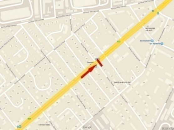 Схема рекламной плоскости по адресу пр-т. Івана Мазепи, 7 - вул. Володимира Самодриги/пр. Петровского, 7 - ул. Яшина