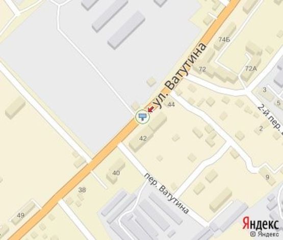 Схема рекламної площини за адресою Ватутина ул., (около базара)