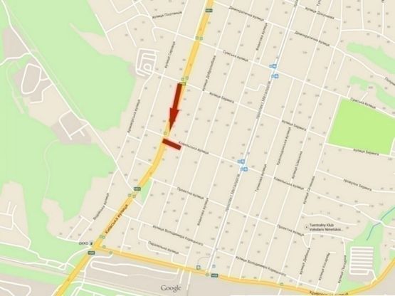 Схема рекламной плоскости по адресу вул. Київська - вул. Ковельска/ул. Киевская - ул. Ковельская