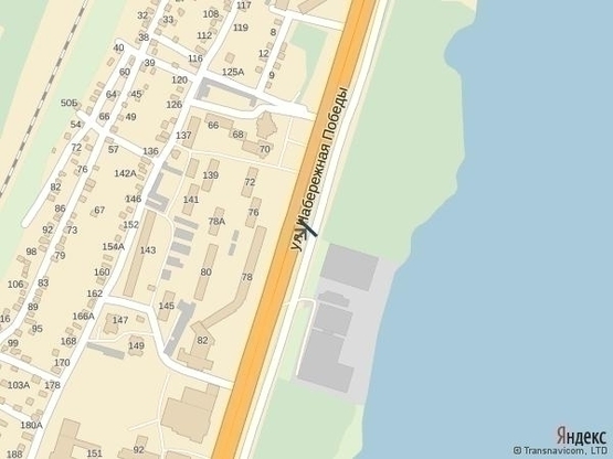 Схема рекламной плоскости по адресу вул. Наб. Перемоги - ресторан "Якорь"/ул. Наб. Победы - ресторан "Якорь"