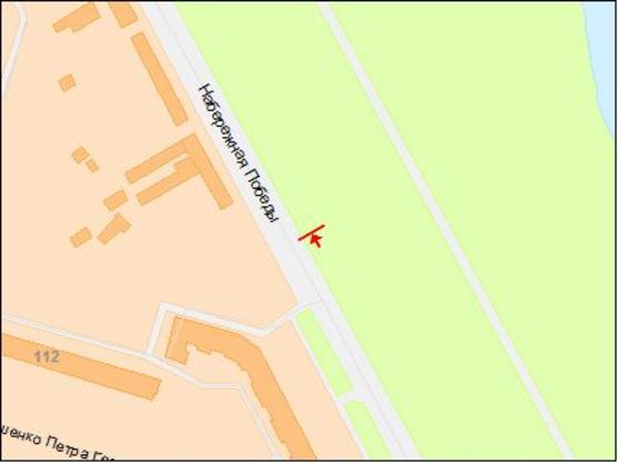 Схема рекламной плоскости по адресу вул.Наб.Перемоги, 124/ул.Наб.Победы, 124