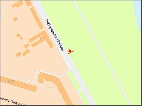 Схема рекламной плоскости по адресу вул.Наб.Перемоги, 124/ул.Наб.Победы, 124