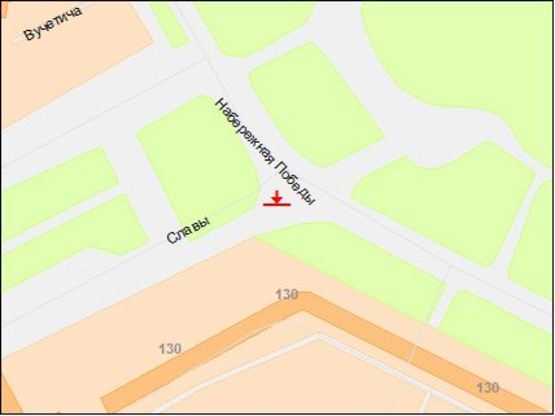 Схема рекламной плоскости по адресу вул.Наб.Перемоги, 130/ул.Наб.Победы, 130