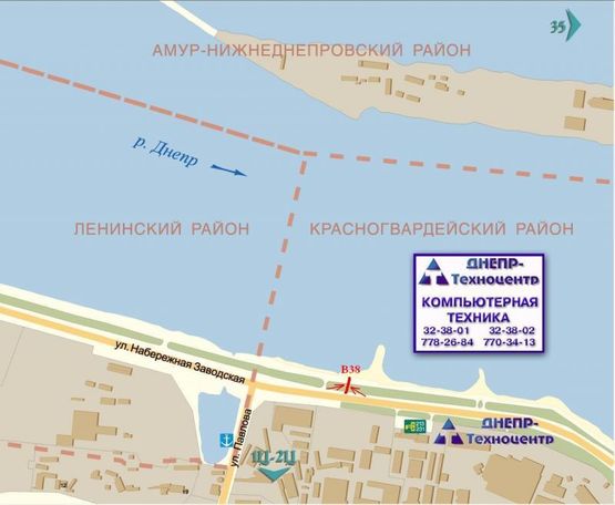 Схема рекламной плоскости по адресу вул.Наб.Заводська, 9/ул.Наб.Заводская, 9 поток движения от Амурского моста к ул.Павлова