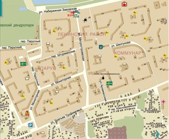 Схема рекламной плоскости по адресу вул.Наб.Заводска - вул.Метробудівська/ул.Наб.Заводская - ул.Метростроевская, перекресток, рядом рынок, Макдональдс, магазины