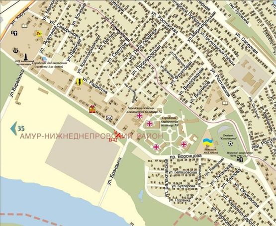 Схема рекламної площини за адресою пр.Мануйловский, 21/пр. Воронцова, 21 поток движения от Амурского моста в сторону Центрального моста