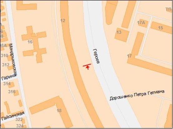 Схема рекламної площини за адресою пр.Героїв, 12/пр. Героев, 12, ТЦ Гермес, Адидас, Антошка, много магазинов