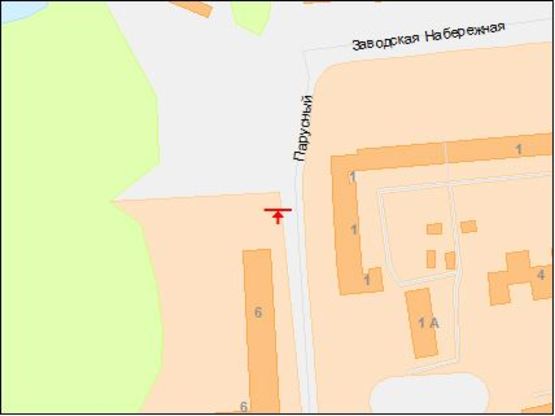 Схема рекламної площини за адресою пров.Парусний, 6/пер.Парусный, 6, жм Парус, тупик маршруток, сосредоточение торговых точек