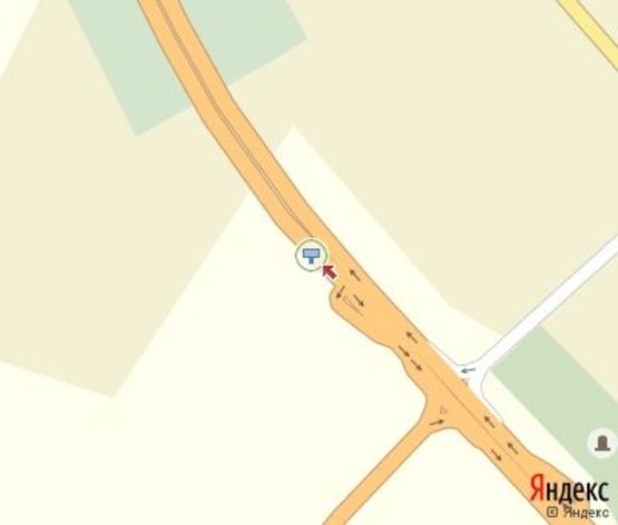 Схема рекламної площини за адресою выезд город Пирятин, трасса Киев-Харьков (5 км. от г. Пирятина)