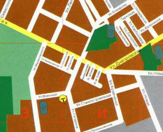 Схема рекламної площини за адресою пр-т Гагаріна, біля "АТБ", до центру/Гагарина пр-т, возле АТБ, в центр