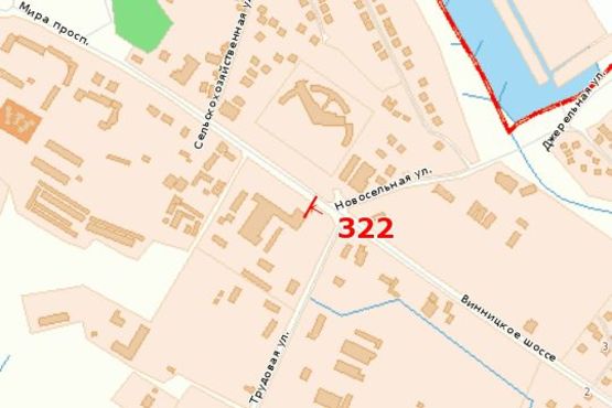 Схема рекламної площини за адресою Миру просп. - Вінницьке шосе