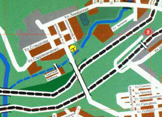 Схема рекламной плоскости по адресу вул. Героїв Украини, біля вул.Перемоги, з центру/Героев Украины ул., возле ул.Победы, из центра
