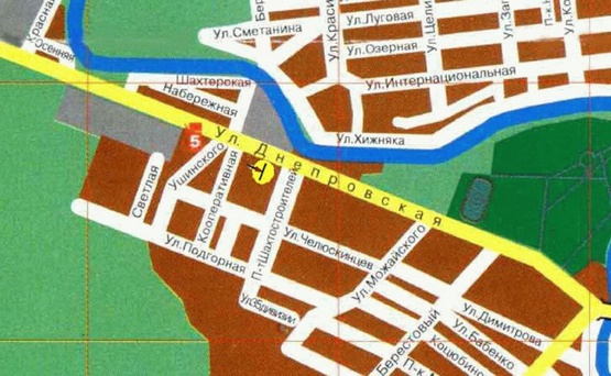 Схема рекламної площини за адресою вул. Дніпровська, 8, в центр/Днепровская ул. 8, в центр