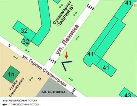 Схема рекламной плоскости по адресу перекрёсток пр.Мира, ул.Парусная, №11-Б