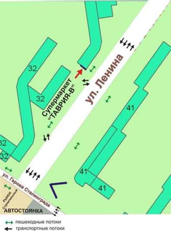 Схема рекламной плоскости по адресу пр.Мира,30, №43-Низ