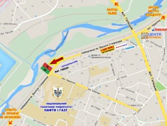 Схема рекламной плоскости по адресу Набережна-Берегова