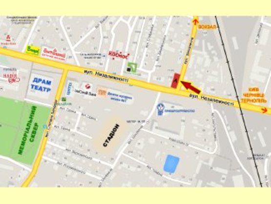 Схема рекламной плоскости по адресу Черніїв траса Івано-Франківськ-Буковель №1