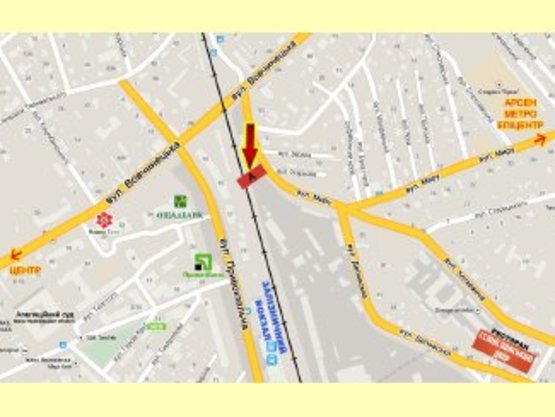 Схема рекламной плоскости по адресу Деповська